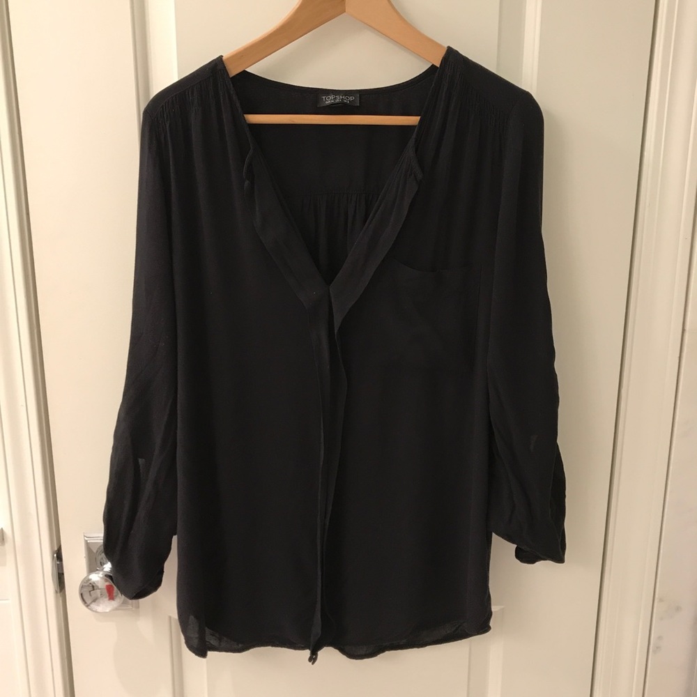 Topshop black top.  Size 8